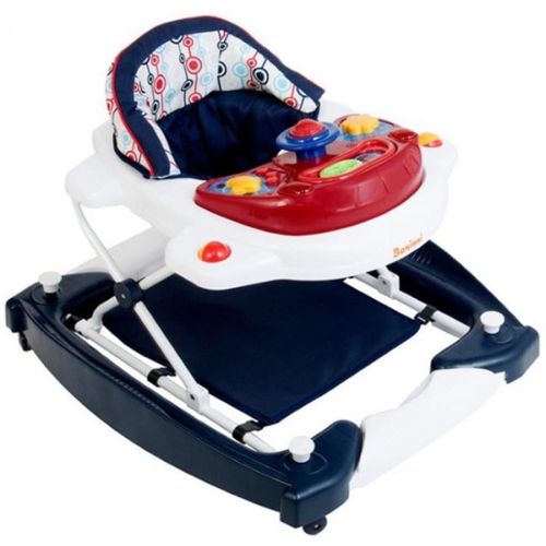 Baninni Trotteur 2-En-1 ''classic'' Rouge Et Bleu Foncé Bnbw002-Rrd