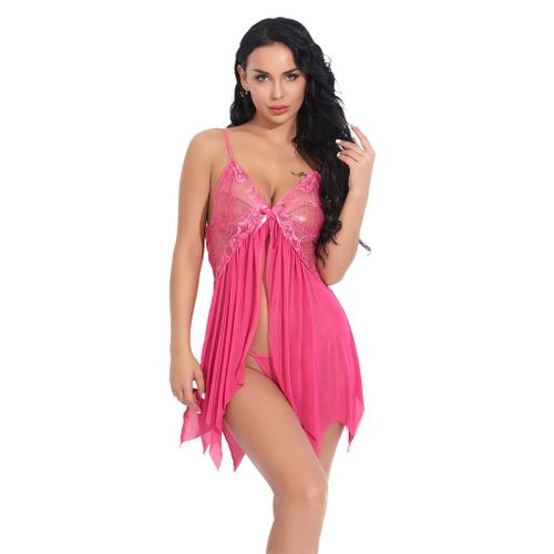Robe De Nuit Sexy En Dentelle Pour Femmes,Lingerie,Fermeture Frontale,Vêtements De Nuit,Sous-Vêtements,Tentation