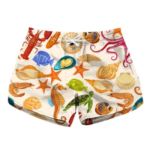 Short De Plage Pour Femmes,Mini Pantalon De Sport Aquatique,Impression 3d,Séchage Rapide,Short De Bain,Poche,Voyage,Maillot De Surf,Été