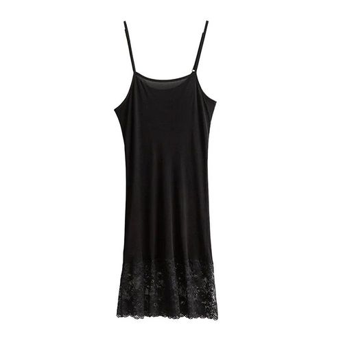 Jupe À Bretelles En Dentelle De Soie De Mûrier Naturelle Tricotée,Jupon À Bascule,Robe De Nuit À La Mode Pour Femmes
