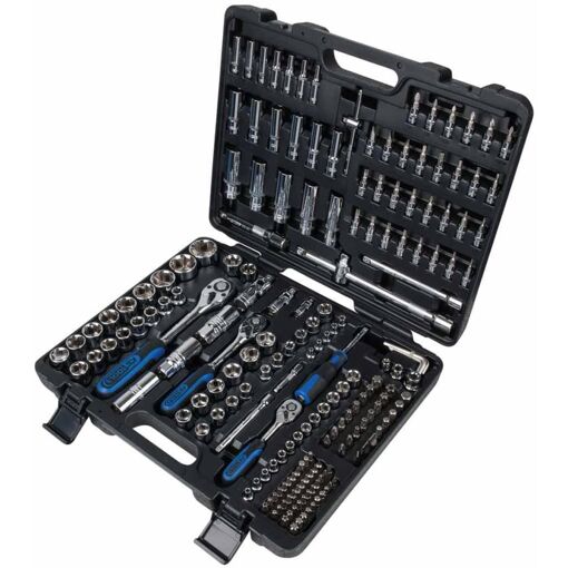 Coffret 39 Douilles WorkPro – 1/4 Et 3/8, Métrique Et SAE, Avec étui