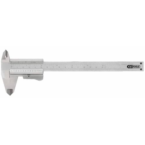 Calibre à coulisse becs doubles inox, vernier monobloc, jauge de profondeur - ét