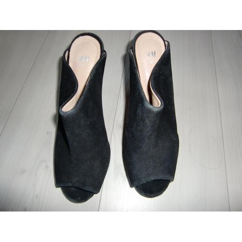 Mules Noires À Talons Aigus H&m 40