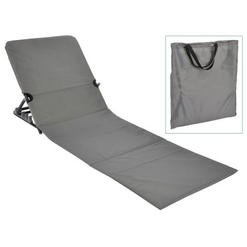 Hi Chaise Tapis De Plage Pliable Pvc Gris