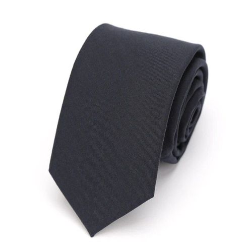 Cravate En Coton Noir Solide Pour Hommes,Col Étroit,Cravates Minces,Affaires De Mariage,Fête Détrempée,Chemise,Cadeau Pour Homme,Accessoire