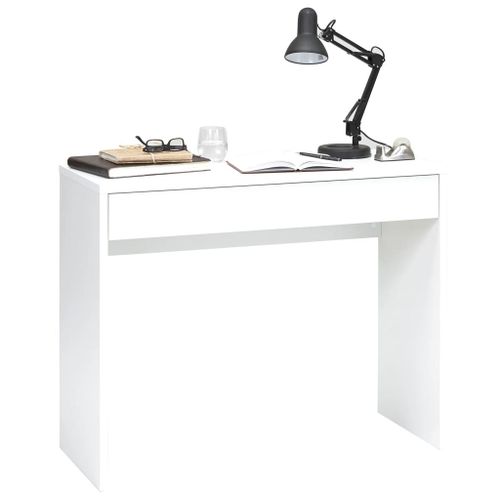 Bureau Simple 1 Tiroir 100x40x80 Cm Blanc
