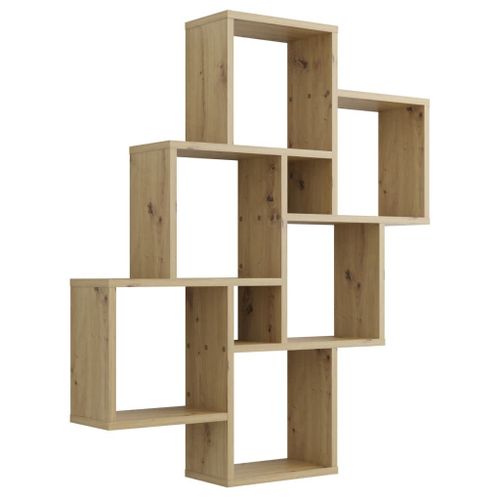 Etagère Design 81,2x15,7x94,3 Cm Chêne - Becky