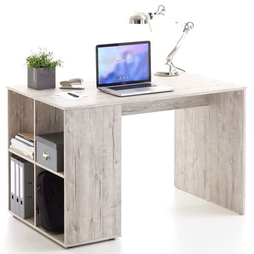 Bureau Avec Rangement 117x73x75 Cm Chêne Grisé