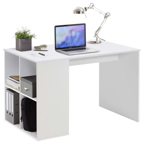Bureau Avec Rangement 117x73x75 Cm Blanc