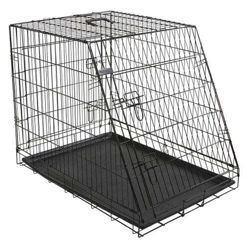Cage De Transport, Noir, 92x63x74cm, 2 Portes