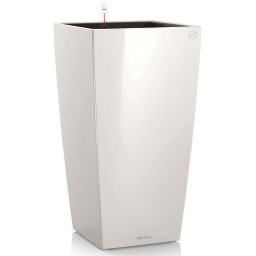 Lechuza Jardinière Cubico 40 All-In-One Blanc Haute Brillance 18191