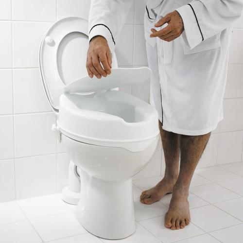 Réhausseur toilettes, Réhausseur WC, Avec Couvercle, Hauteur 10 cm