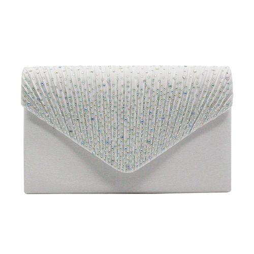 Satin de soie ab couleur perçage à chaud lettre Pack élégant euroamerican Wind banquet Pack blanc