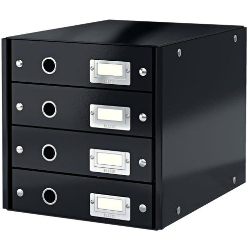 Leitz Bloc De Classement Click & Store, 4 Tiroirs, Noir