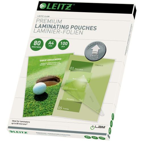Leitz - 100 - brillant, cristal - A4 (210 x 297 mm) pochettes plastifiées