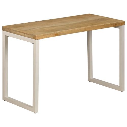 Vidaxl Table De Salle À Manger 115x55x76 Cm Bois De Manguier Et Acier