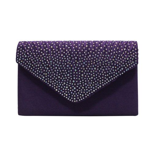 Satin de soie ab couleur perçage à chaud lettre Pack élégant euroamerican Wind banquet Pack violet
