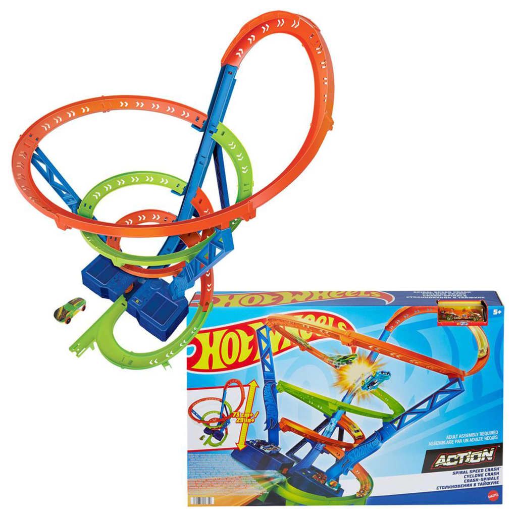 Action Hot Wheels Coffret Piste Cyclone Crash - 6
