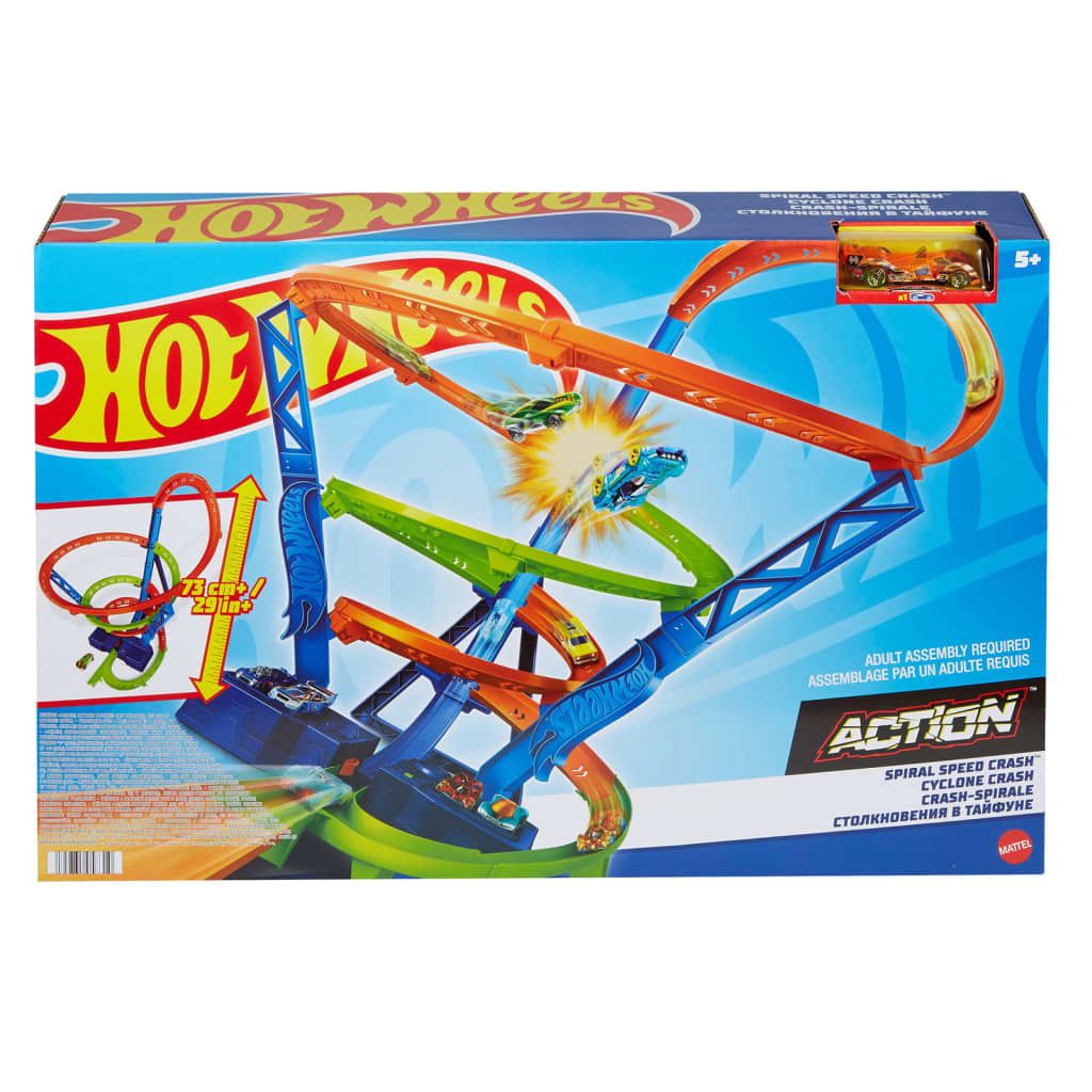 Action Hot Wheels Coffret Piste Cyclone Crash - 7