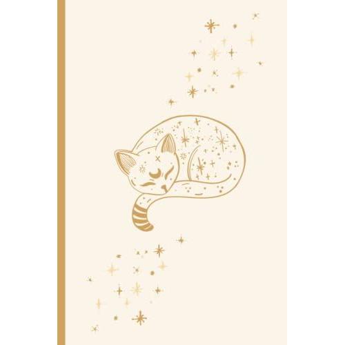 Cosmic Cat Stars Moon Notebook: Cat Composition Notebook & Journal, 120 Pages 6x9, Aesthetic Cat Book