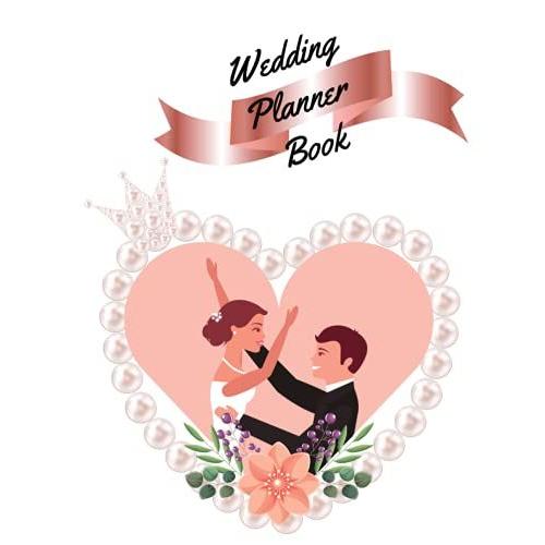 Wedding Planner Book And Organizer For The Bride Funny / Wedding Planning Journal Gifts For Bride To Be / Engagement Gift Book / Gift For Couples / Wedding Planning Gifts / Cover Just Married (Pearl)