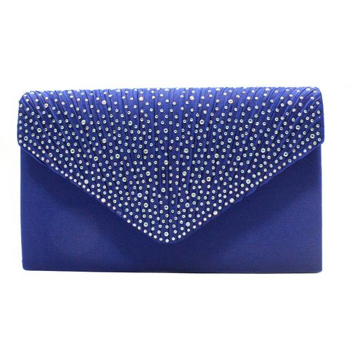 Satin de soie ab couleur perçage à chaud lettre Pack élégant euroamerican Wind banquet sac Bao bleu