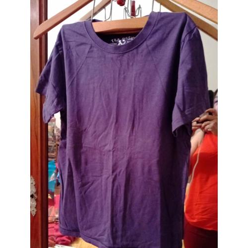 Tee-Shirt Violet 9/10 Ans Vintage Années 90 Tex Basic.