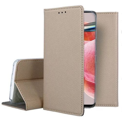 Housse Pour Xiaomi Redmi Note 12 4g - Etui Coque Pochette Portefeuille + Film Ecran - Or Magnet