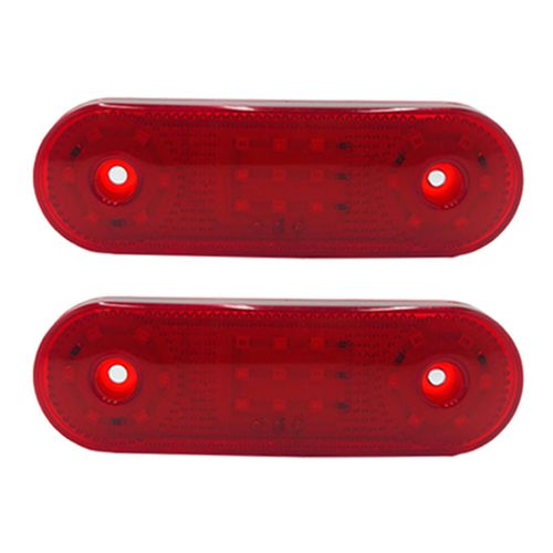 2pcs Lumière D¿Avertissement Led Remorque Camion Orange 12v 24v Led Feux De Position Latéraux