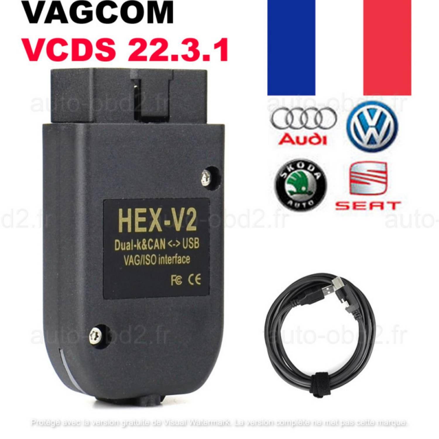 Hex Can V2 Scanner Pour VW, AUDI, Skoda, Seat (1990-2022) - Compatible Avec  VCDS 21.9, Vag COM 22.3, Outil De Diagnostic VAGCOM -  - Valise  Diagnostique Pour Voiture/moto/camion
