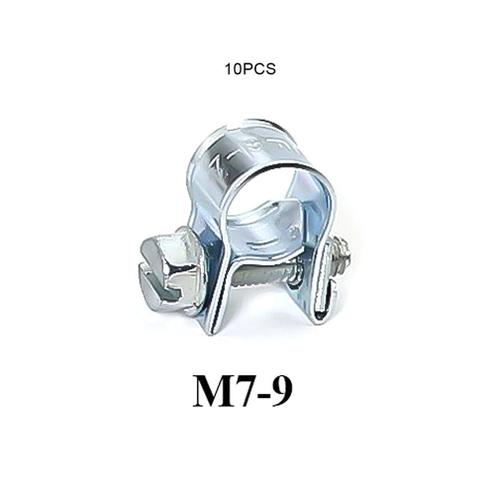 Mini collier de serrage pour tuyau d'essence,10 pièces/ensemble,pour voiture,à  Air galvanisé,pour Diesel,pièces de rechange - Type 7-9mm #B