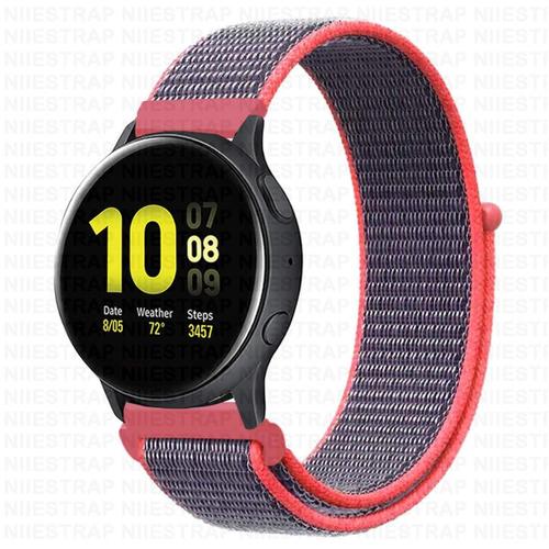 Bracelet En Nylon 20mm 22mm Pour Samsung Galaxy Watch 4 3 Classic Active 2/Gear S3/S2 Huawei Watch Gt 2e Pro [Article Pour Ce Lien: 22mm Bright Pink ]