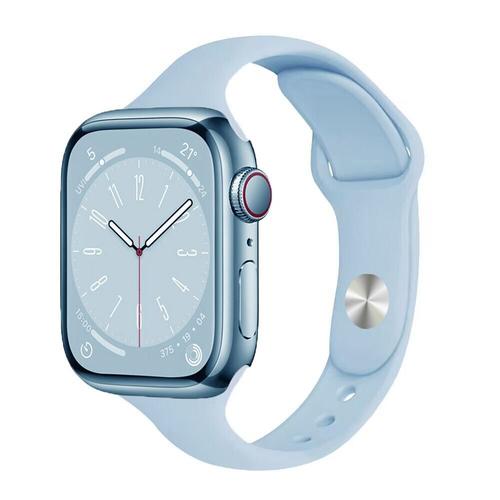 Bracelet En Silicone Fin Pour Apple Watch Band Bracelet De Sport 44mm 41mm 45mm 38mm 40mm 49mm Iwatch Series Ultra 8 7 6 5 Se 4 3 [Article Pour Ce Lien: 42mm 44mm 45mm 49mm Sky Blue 5 ]