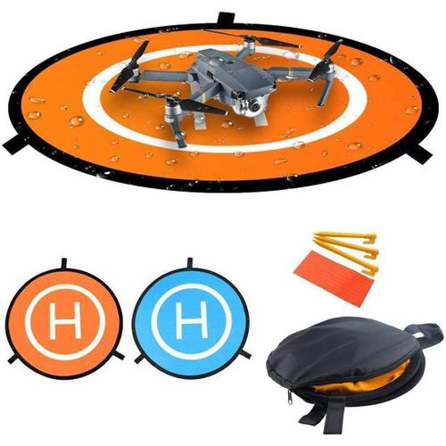 Nylon Drones Parking Landing Pad Pliable Aircraft Launch Pad Étanche Portable Helipad Pour Rc Drones Helicopter, Pvb Drones, Dji Mavic Pro Phantom Pro (55cm)-Sanag