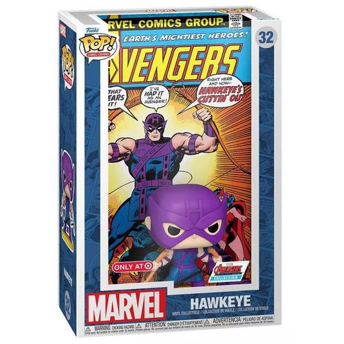 Figurine Funko Pop - Marvel Comics N°32 - Hawkeye (Avengers 109) - Comic Cover (74136)