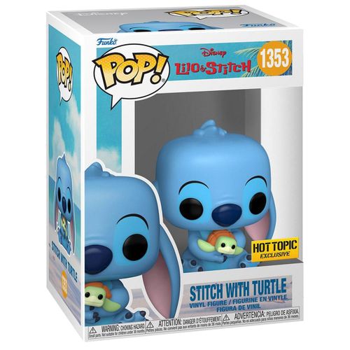 Figurine Funko Pop - Lilo Et Stitch [Disney] N°1353 - Stitch Avec Tortue (73608)