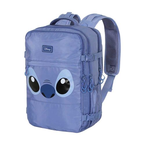 Sac à dos Mercury Grande Voyage Avion - Disney Lilo et Stitch Face - Bleu - 47x23x33cm