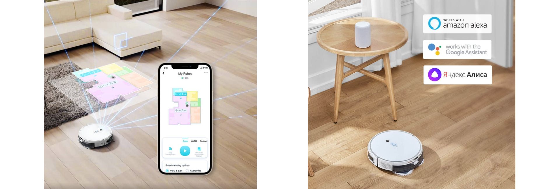 Yeedi Mop Station - Robot nettoyeur 2 en 1 aspirateur laveur serpillire - 2500Pa - Blanc image 1 | Rakuten