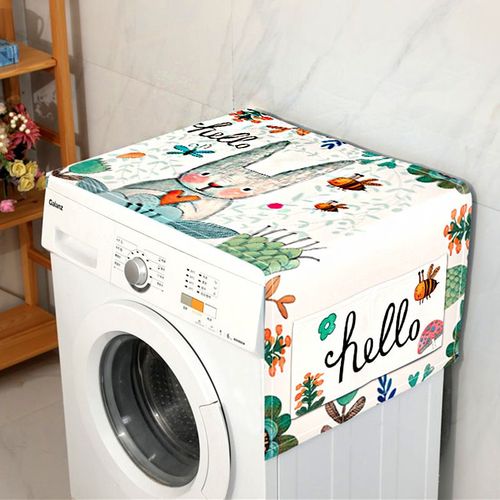 Housse de protection solaire anti-poussière pour Machine à laver,en coton et lin,pour réfrigérateur et four à micro-ondes - Type L-35x100cm