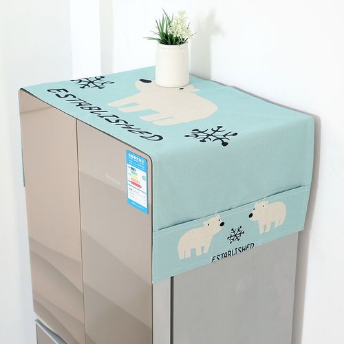 Housse de protection solaire anti-poussière pour Machine à laver,en coton et lin,pour réfrigérateur et four à micro-ondes - Type O-55x140cmn