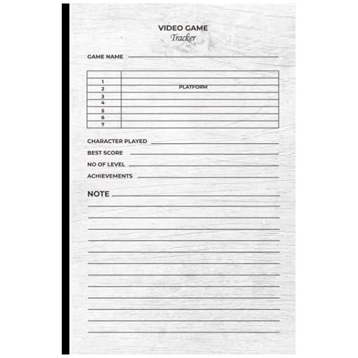 Video Games Tracker: Gamer Logbook, Video Games Tracker, Record And...