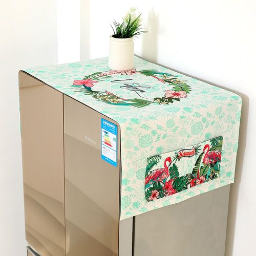 Housse de protection solaire anti-poussière pour Machine à laver,en coton et lin,pour réfrigérateur et four à micro-ondes - Type V-60x150cm