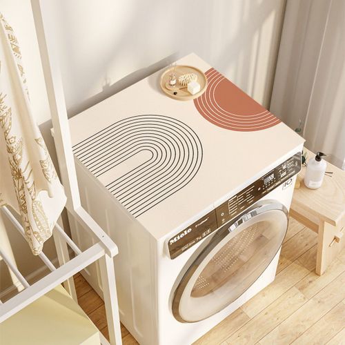 Juste de Protection Solaire Imperméable pour Machine à Laver,Tapis Anti-Poussière Décoratif Multifonction pour Four à Micro-Ondes et Réfrigérateur - Type 60x60cm #L