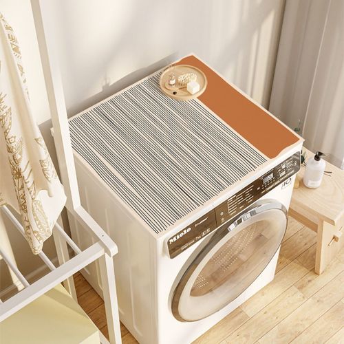 Juste de Protection Solaire Imperméable pour Machine à Laver,Tapis Anti-Poussière Décoratif Multifonction pour Four à Micro-Ondes et Réfrigérateur - Type 60x60cm #O