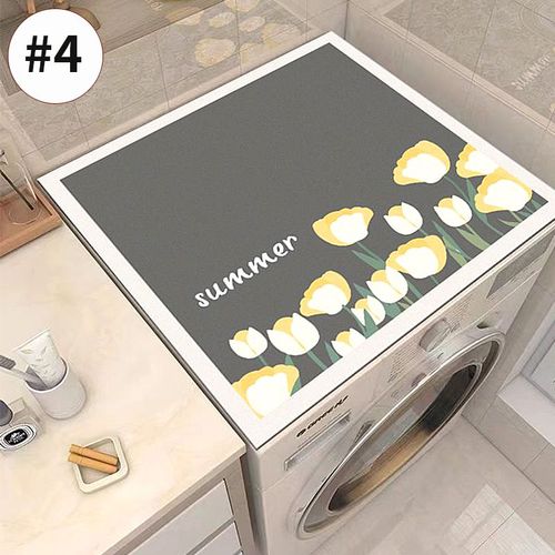 Juste anti-poussière à motifs floraux pour machine à laver,four à micro-ondes,tampons de décoration domestique,polymères anti-ald pour évier de cuisine - Type Dust mat S4-S 36x46cm