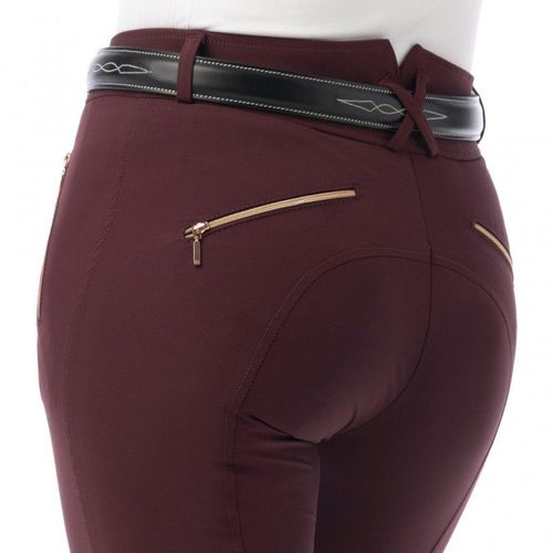 Pantalon Equithème "Kenya" - Couleur : Prune, Taille : 38 Pour Cavaliére, Équitation