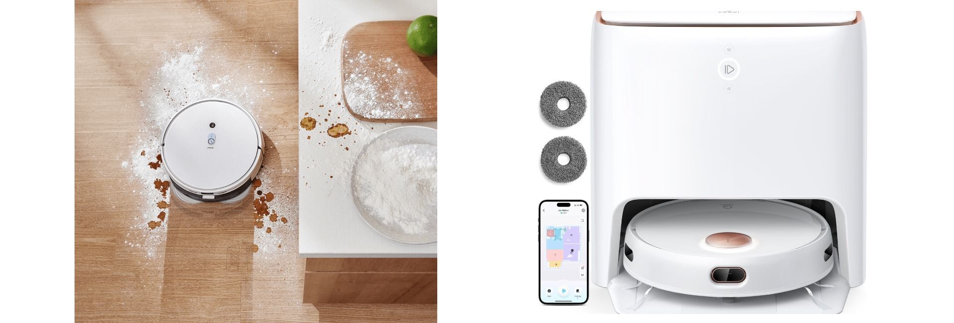 Yeedi Mop Station - Robot nettoyeur 2 en 1 aspirateur laveur serpillire - 2500Pa - Blanc image 2 | Rakuten