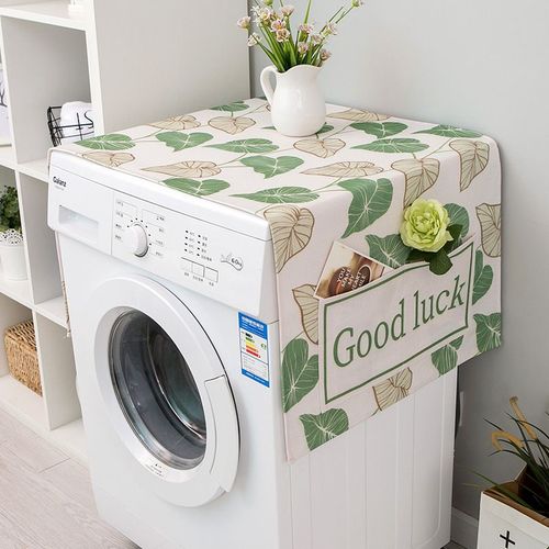 Juste de Protection Solaire Universelle pour Machine à Laver,Poches de Rangement,Plante,Feuilles,Floral,Ins Nordique,pour la Maison,la Cuisine,le Micro-ondes - Type 60x140cm #A