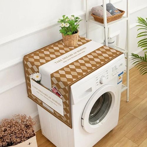 Housses de machine à laver à tambour nordique,housse anti-poussière étanche pour réfrigérateur de cuisine,décor de four à micro-ondes,protection anti-poussière avec - Type S4 Dust cover-L 55 X 140cm