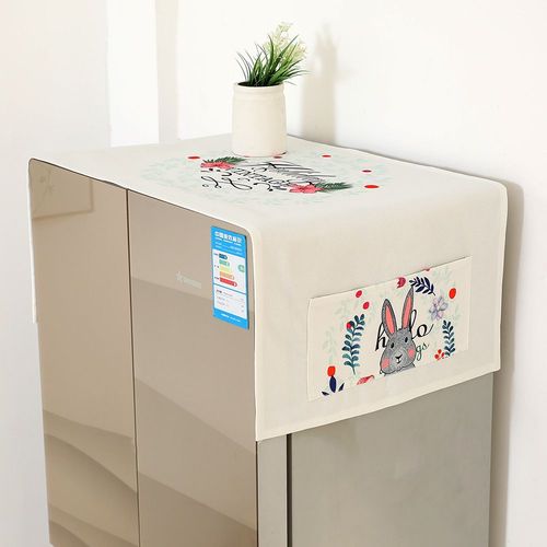 Housse de protection solaire anti-poussière pour Machine à laver,en coton et lin,pour réfrigérateur et four à micro-ondes - Type F-55x140cmn